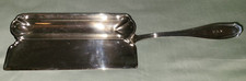 Vtg silverplate butler's table crumber with applied handle, monogrammed U.S.N. picture