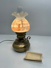Vtg Fenton Limited Edition 110/250 Michael Dickinson In Season Hunter Lamp Light picture