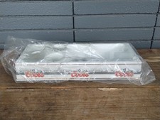 Vintage Coors Bar Caddy NOS 80s Coaster Napkin Tray Unused Clean Red Silver Mnts picture