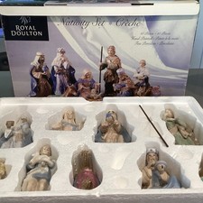 Royal Doulton 10-Piece Hand-Painted Porcelain Nativity Set Christmas Religious picture