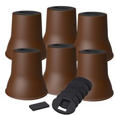 Mymulike Bed Risers 6 Inch 6 Pack Heavy Duty Bed Furniture Risers Lift Up To picture