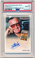 2004 Conan Art of the Hyborian Age Stan Lee Case Topper Autograph #A1 PSA 10 picture