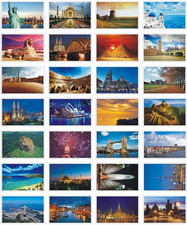 Beautiful Postcard set of 30 Post card variety pack World travel sites,4 x 6 Inc picture
