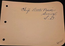 CHIEF LIttle Bison - Wounded Knee Survivor -Native American Actor Autograph RARE picture