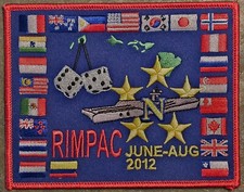 USN CVN-68 USS NIMITZ RIMPAC Jume-Aug 2012 US NAVY Ship Squadron Cruise Patch 5
