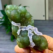 187G Natural Crystal RareTransparent green-white Cube Fluorite Specimen/HeNan picture