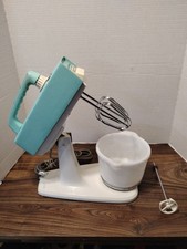 Vintage Mid Century Kenmore  Stand Mixer Aqua Blue Model 400-82600-working picture