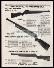 1951 CROSMAN Model 118, 113, 114 & 120 CO1 and Pneumatic Rifle Original PRINT AD picture
