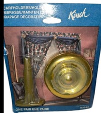 Kitsch NIP nice Swags Brass Curtain Tie Backs Set Of 2 picture