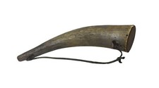 Vintage Powder Horn with Cord/Strap - Unique Find picture
