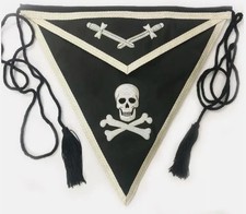 Masonic Knights Templar Commandery Apron Silver Bullion Embroidery Regalia picture