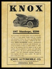 1907 Knox Auto of Springfield MA NEW Metal Sign 24