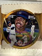 1995 Hamilton Collection Reggie Jackson Mr. October Glory Game Plate COA #3153A picture