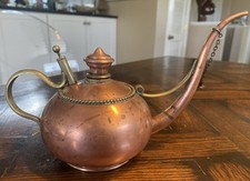 Antique 1896 S.Sternau & Co. Copper and Brass Lamp OIL POT picture