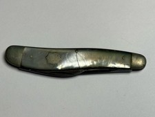 Antique H&B Humason Beckley 2 Blade Pen Knife Mother of Pearl New Britain CT  picture
