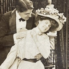 Man Woman Flirtation Stereoview H.C. White Co. 1903