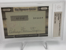ROD STEIGER AUTO Card BECKETT 2008 Razor Cut Signed IN THE HEAT OF THE NIGHT picture