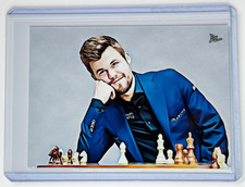 Magnus Carlsen Limited Edition Artist Signed Chess Grandmaster Trading Card 4/10 picture