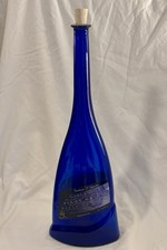 GIANT Italia Garganega Pinot Grigio 19” Cobalt Blue Wine Bottle Gaetano D’Aquino picture