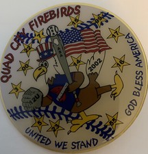 Lapel Pins - Unique Buttons -  Collectible 2002 Quad City Firebirds God  picture