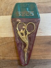 SZCO Embroidery Stork/Heron Shaped Scissors *NEW* Gold-Toned picture
