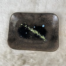 Vintage Enamel on Copper Bowl / plate by Leon Statham picture