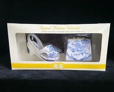 Imperial Porcelain Collection Blue and white Trinket Box And Shoe picture