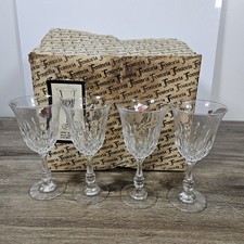 NEW Set of 4 Fostoria Kimberly 24% Lead Crystal Wine Glasses NIB K101/892 2990 picture