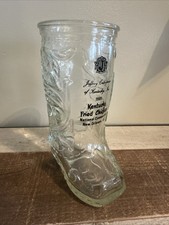 Vintage KFC Kentucky Fried Chicken Cowboy Boot Glass 1981  New Orleans 6” picture