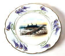 LONG BEACH Pier Pavilion CA CALIFORNIA Antique Souvenir China Dish Plate picture