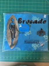 Hong Kong Luxury Brocade Fabric Turquoise Blue Asian Harilela's Vintage Material picture