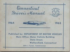 Driver's Manual 1964-1965 State of Connecticut CT Dept of Motor Vehicles DMV picture