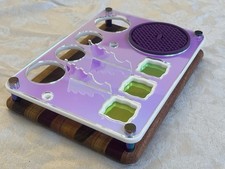 Bomb Erig Concentrate Dab Station In Wood And Acrylic For Rainbow Sykloud. picture