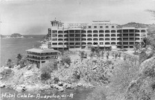 Hotel Caleta Acapulco Mexico RPPC Vintage Real Photo Postcard 41-A 1950s picture