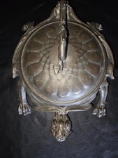 Antique 1800's Original Signed Bradley & Hubbard MFG. CO. Dragon Turtle Spittoon picture