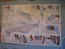 NATURAL HAZARDS OF NORTH AMERICA MAP + DISASTERS National Geographic July 1998 picture