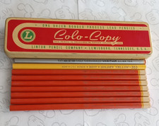 Colo Copy Linton Pencils in Tin Dixon Orange Anadel 1975 Yellow Verithin Silver picture