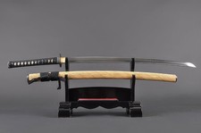 Yellow Bamboo Katana - 1095 High Carbon Steel Hand Forged Clay Tempered picture