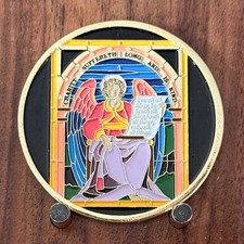 Carolyn A Pratt The Angel Lady Charity Scripture Angel Art Challenge Coin  W#22 picture