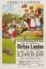 Vintage 🎪 Cirkus London Poster - Retro Danish Circus Art Print - 24x36” - picture