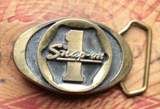 Vintage Snap On Tools Solid Brass Belt Buckle picture