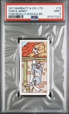 1971 BARRATT & CO. LTD TOM & JERRY #12 PSA 9 MINT picture