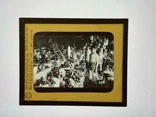 Antique Magic Lantern Slide Inside a Market in Manila Philippines picture