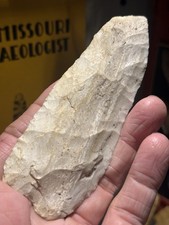 Very Fine Early Archaic Knife Blade 4 5/8 In Fulton Co Illinois Arrowhead Avon picture