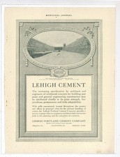 1917 Lehigh Portland Cement Ad: League Island Drydock - Philadelphia Pictured picture