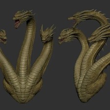 King Ghidorah Resin Bust Model Kit Unpainted/Unassembled picture