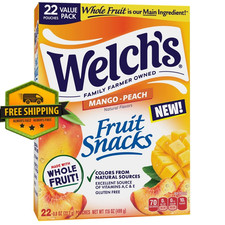 Welch’s Fruit Snacks Mango-Peach – Soft Fruit Snacks, 0.8 oz Each, 22-Count Pack picture