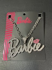 Her Accessories Barbie The Movie Bling Nameplate Rhinestone Necklace picture