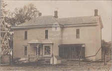 Victorian Two Story Farmhouse Wooden Windmill RPPC Kruxo Weinberg 1909 Postcard picture