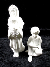 2 Lenox Children's Adoration Figurines - Unglazed Bone China - READ picture